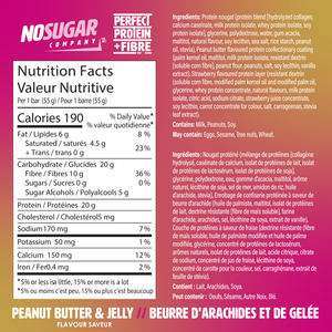 Perfect Protein + Fibre Bar - Peanut Butter + Jelly Flavour - 14 ct value pack