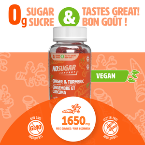 No Sugar Ginger and Turmeric Gummies (2-Pack)
