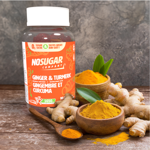 No Sugar Ginger and Turmeric Gummies (2-Pack)