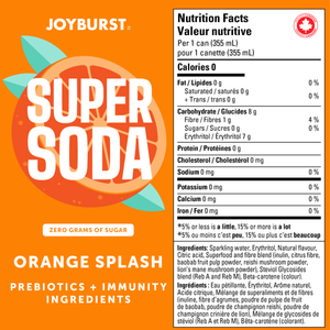 Joyburst Super Soda - Orange Splash 12 pack (3x4ct)