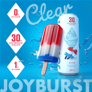 Joyburst Clear Protein Drink - Icy Pop Flavour - 4ct