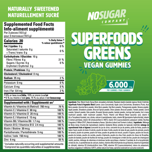 NEW! No Sugar Supergreens Gummies - 2x pack