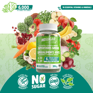 NEW! No Sugar Supergreens Gummies - 2x pack