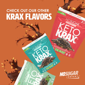 No Sugar Keto Krax Dark Chocolatey Peanut Crunch - 2x 245g bags = 490g