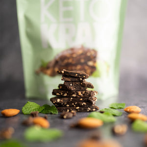 No Sugar Keto Krax Dark Chocolatey Mint & Almond - 2x 245g bags = 490g