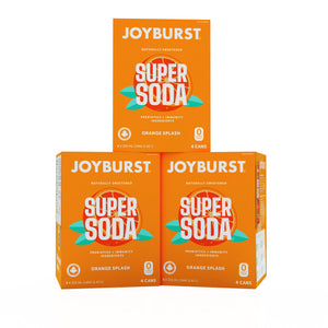 Joyburst Super Soda - Orange Splash 12 pack (3x4ct)