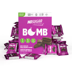 No Sugar Keto Bomb Dark Chocolate Fudge Brownie - 30 Bombs, 17g (0.60oz) per Bomb