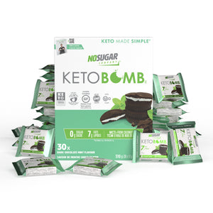 no sugar keto bomb cups chocolate mint flavour