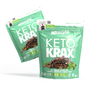 No Sugar Keto Krax Dark Chocolatey Mint & Almond - 2x 245g bags = 490g