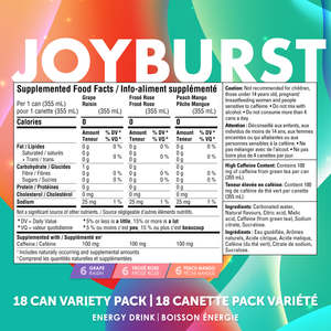 Joyburst Energy Drink Variety Pack - 18 pack