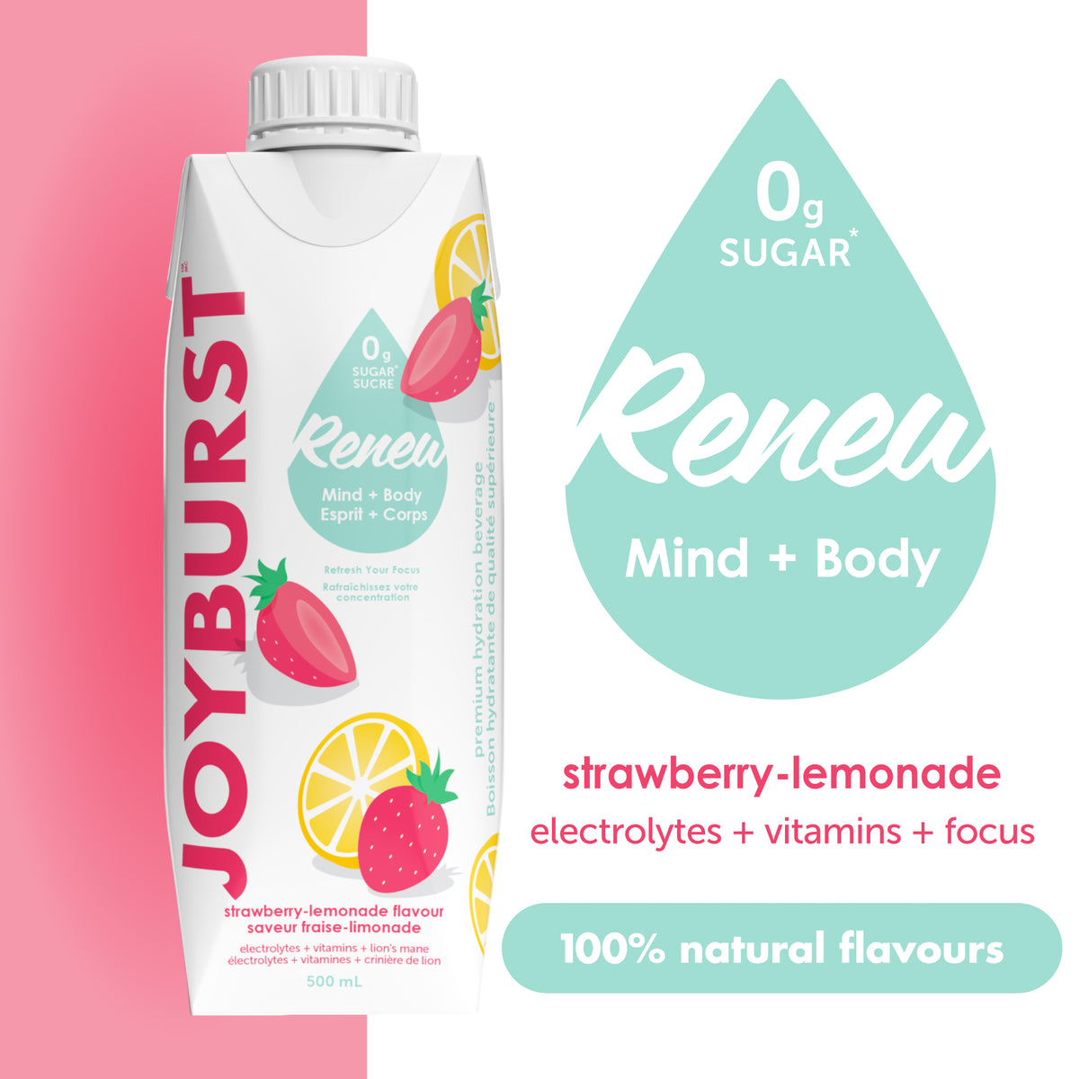 Joyburst Renew Hydration Strawberry-Lemonade - 12pk