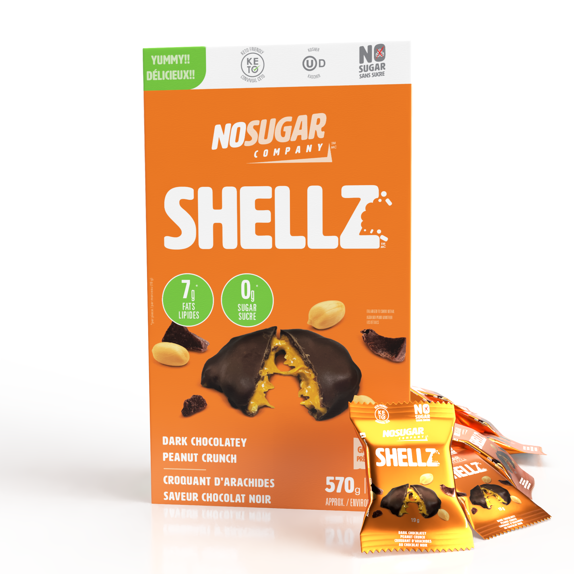 No Sugar Keto Shellz Chocolatey Peanut Crunch - 570g