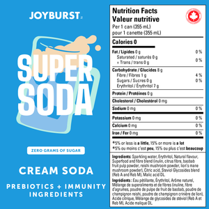 Joyburst Super Soda -  Cream Soda 12 pack (3x4ct)