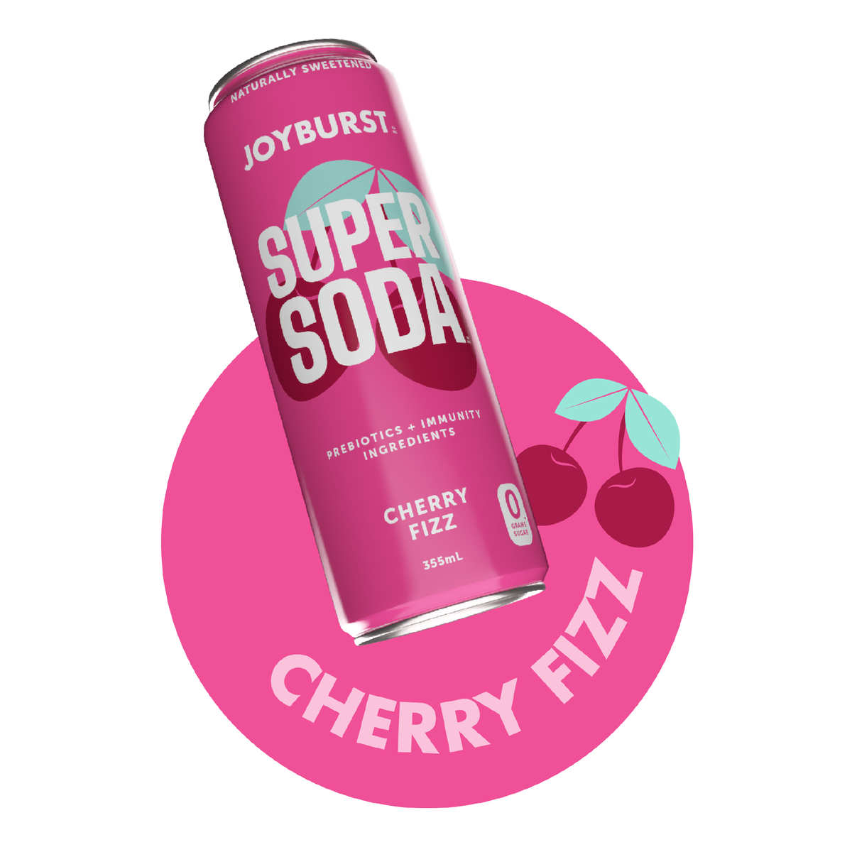 Joyburst Super Soda - Cherry Fizz 12 pack (3x4ct)