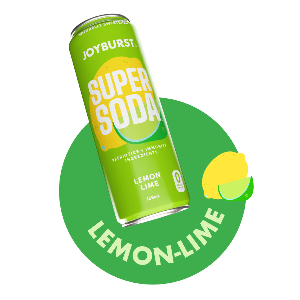 Joyburst Super Soda -  Lemon-Lime 12 pack (3x4ct)