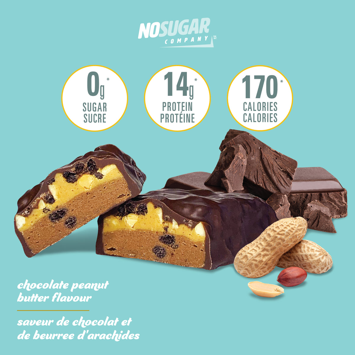 JOYBAR Collagen Bar - Chocolate Peanut Butter - 12 Bars, 40g (1.41oz) per Bar