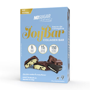 JOYBAR Collagen Bar - Cookies and Cream - 12 Bars, 40g (1.41oz) per Bar