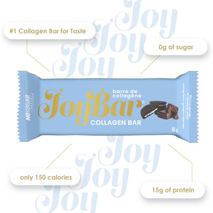 JOYBAR Collagen Bar - Cookies and Cream - 12 Bars, 40g (1.41oz) per Bar