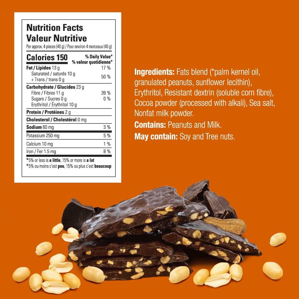 No Sugar Keto Krax Dark Chocolatey Peanut Crunch - 2x 245g bags = 490g