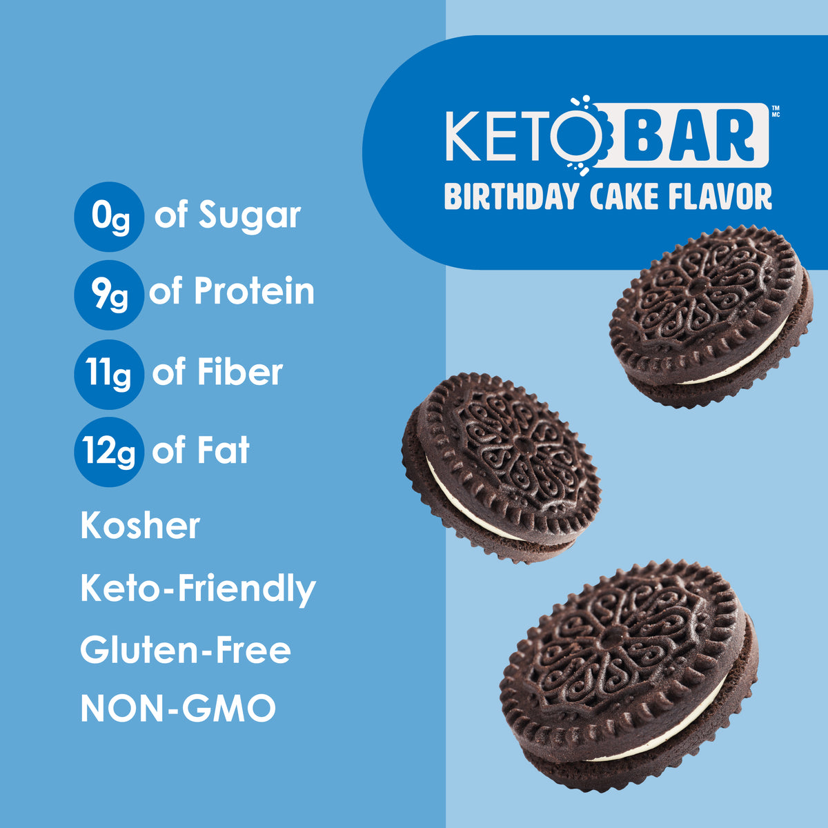 No Sugar Keto Bar Cookies and Cream (New Look!)