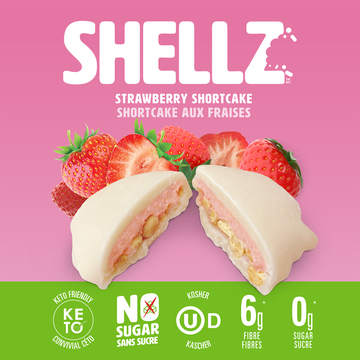 No Sugar Shellz Strawberry Shortcake - 570g