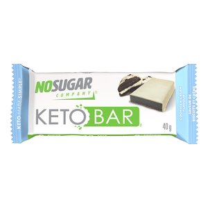 No Sugar Keto Bar Cookies and Cream - 12 Bars, 40g (1.41oz) per Bar