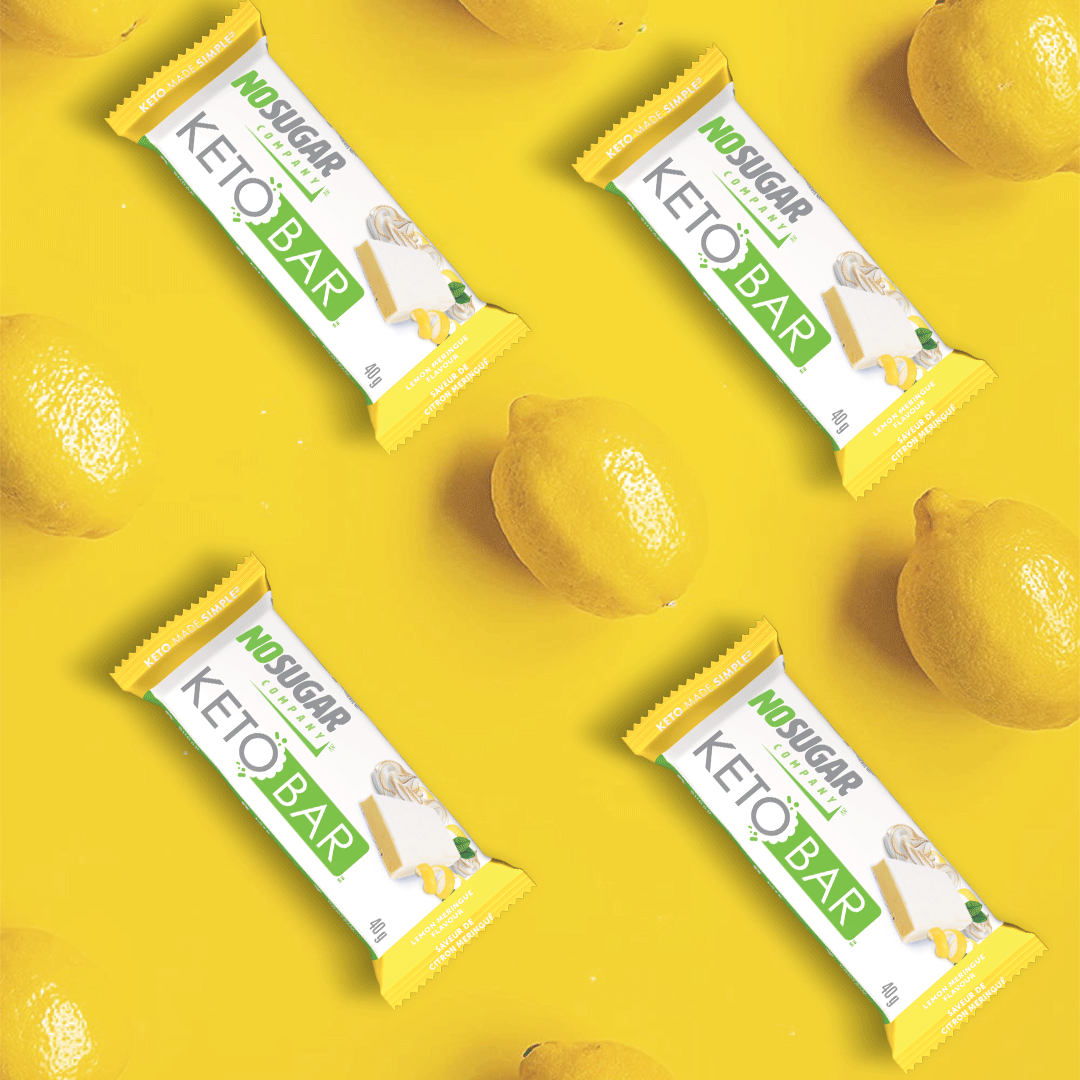 No Sugar Keto Bar Lemon Meringue - 12 bars, 40g (1.41oz) per Bar (3x4ct Boxes)