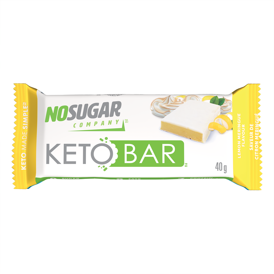 No Sugar Keto Bar Lemon Meringue - 12 bars, 40g (1.41oz) per Bar (3x4ct Boxes)