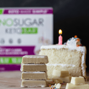 No Sugar Keto Bar Birthday Cake - 12 Bars, 40g (1.41oz) per Bar
