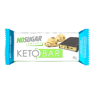 No Sugar Keto Bar Chocolate Chip Cookie Dough - 12 Bars, 40g (1.41oz) per Bar