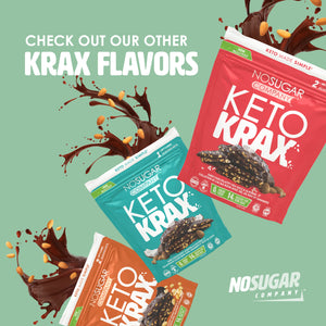No Sugar Keto Krax Dark Chocolatey Mint & Almond - 2x 245g bags = 490g