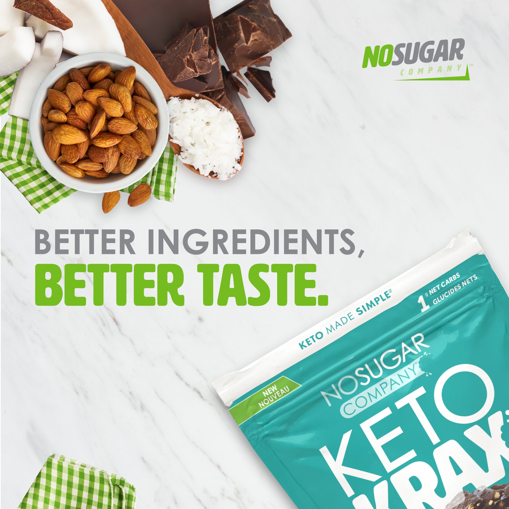 Shop Almond, Coconut Keto Krax | The No Sugar Company
