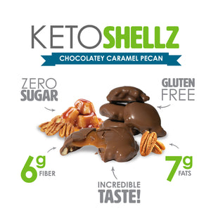 No Sugar Keto Shellz Chocolatey Caramel Pecan - 25 pieces