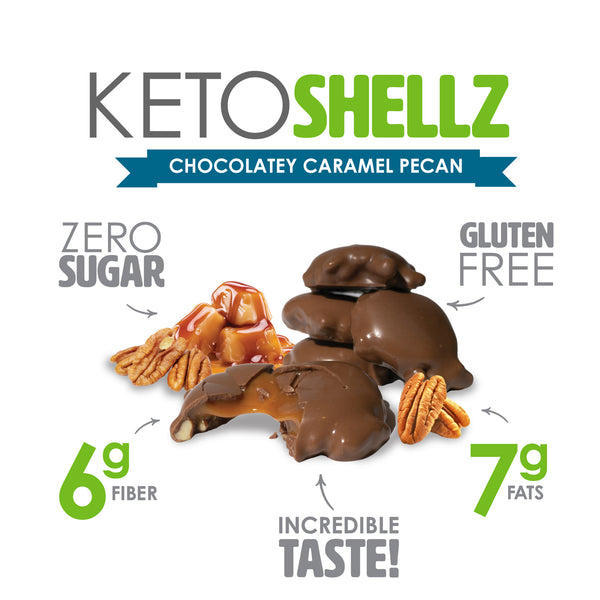 Chocolate Caramel Pecan Keto Shellz | The No Sugar Company