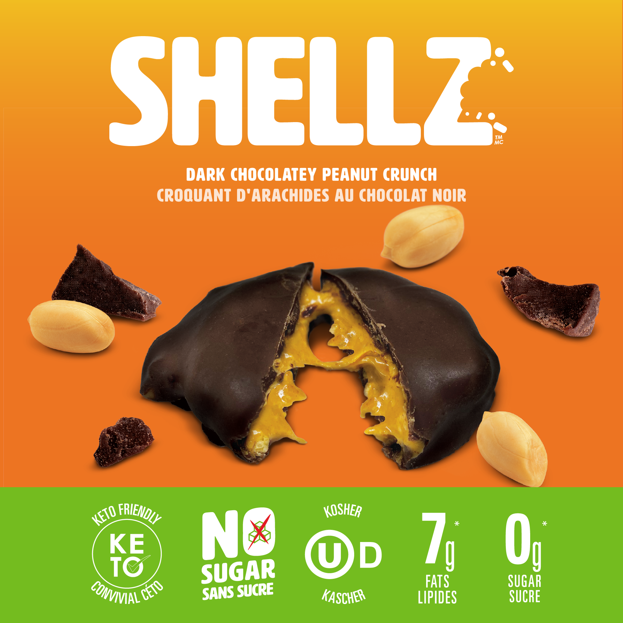 No Sugar Keto Shellz Chocolatey Peanut Crunch - 475g