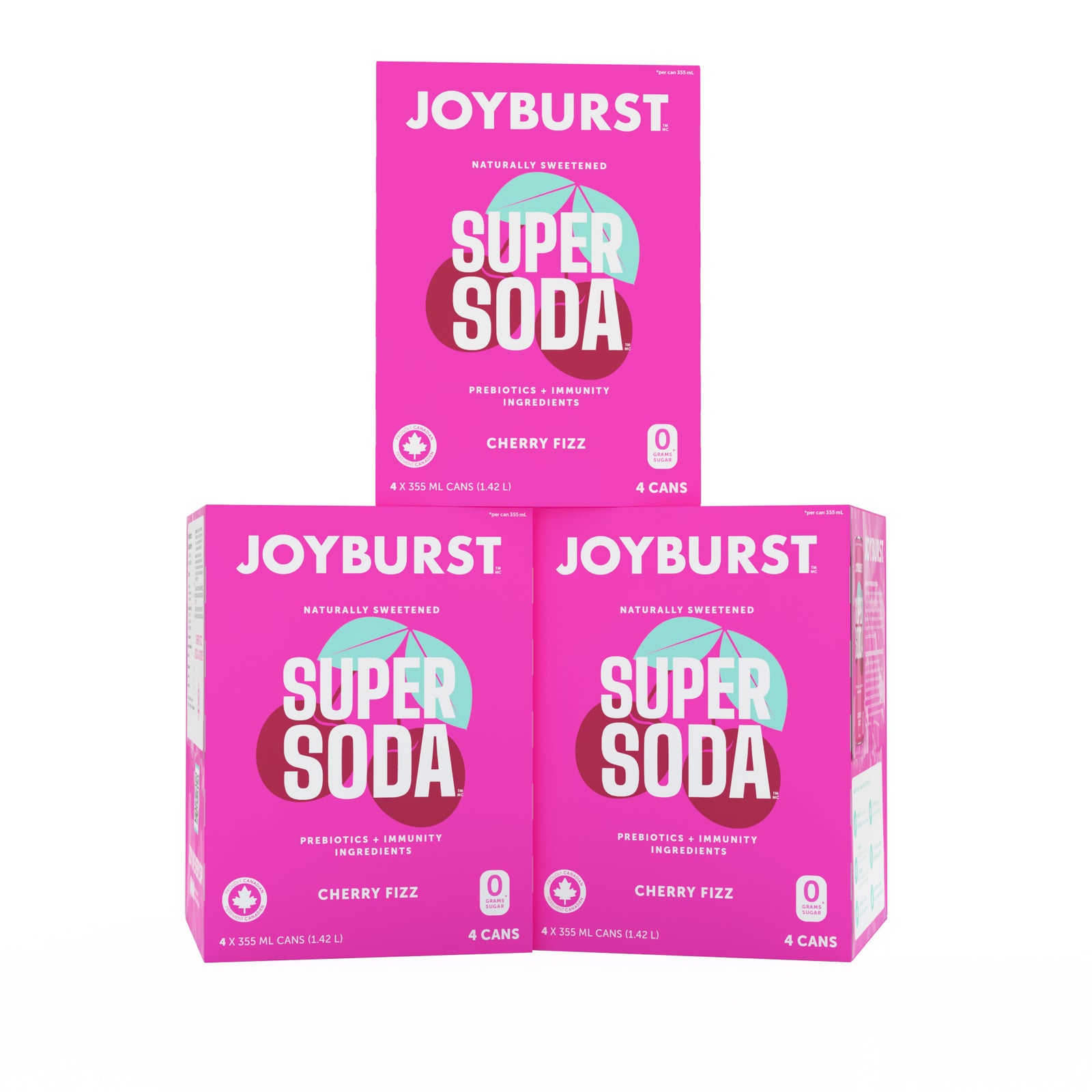 Joyburst Super Soda - Cherry Fizz 12 pack (3x4ct)