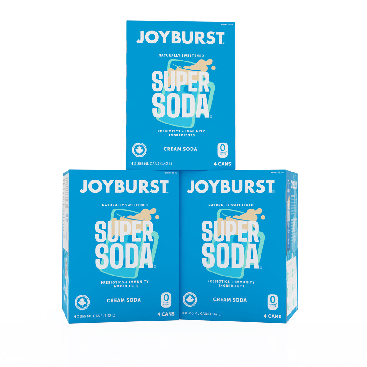 Joyburst Super Soda -  Cream Soda 12 pack (3x4ct)
