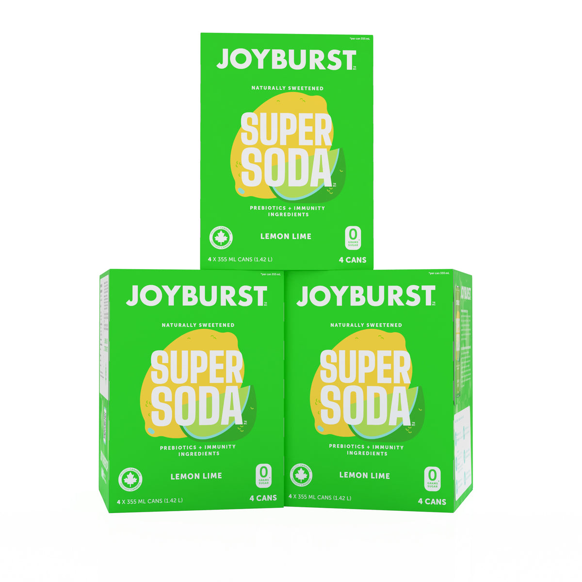 Joyburst Super Soda -  Lemon-Lime 12 pack (3x4ct)