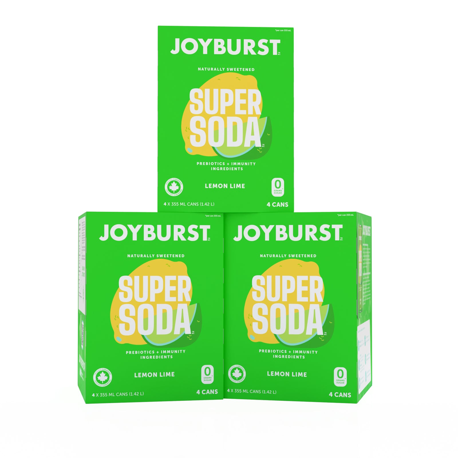 Joyburst Super Soda -  Lemon-Lime 12 pack (3x4ct)