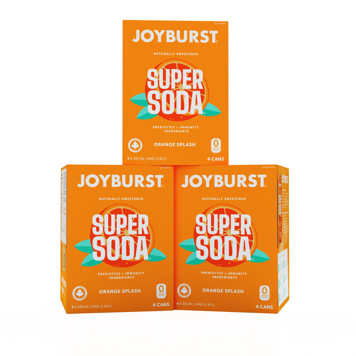 Joyburst Super Soda - Orange Splash 12 pack (3x4ct)