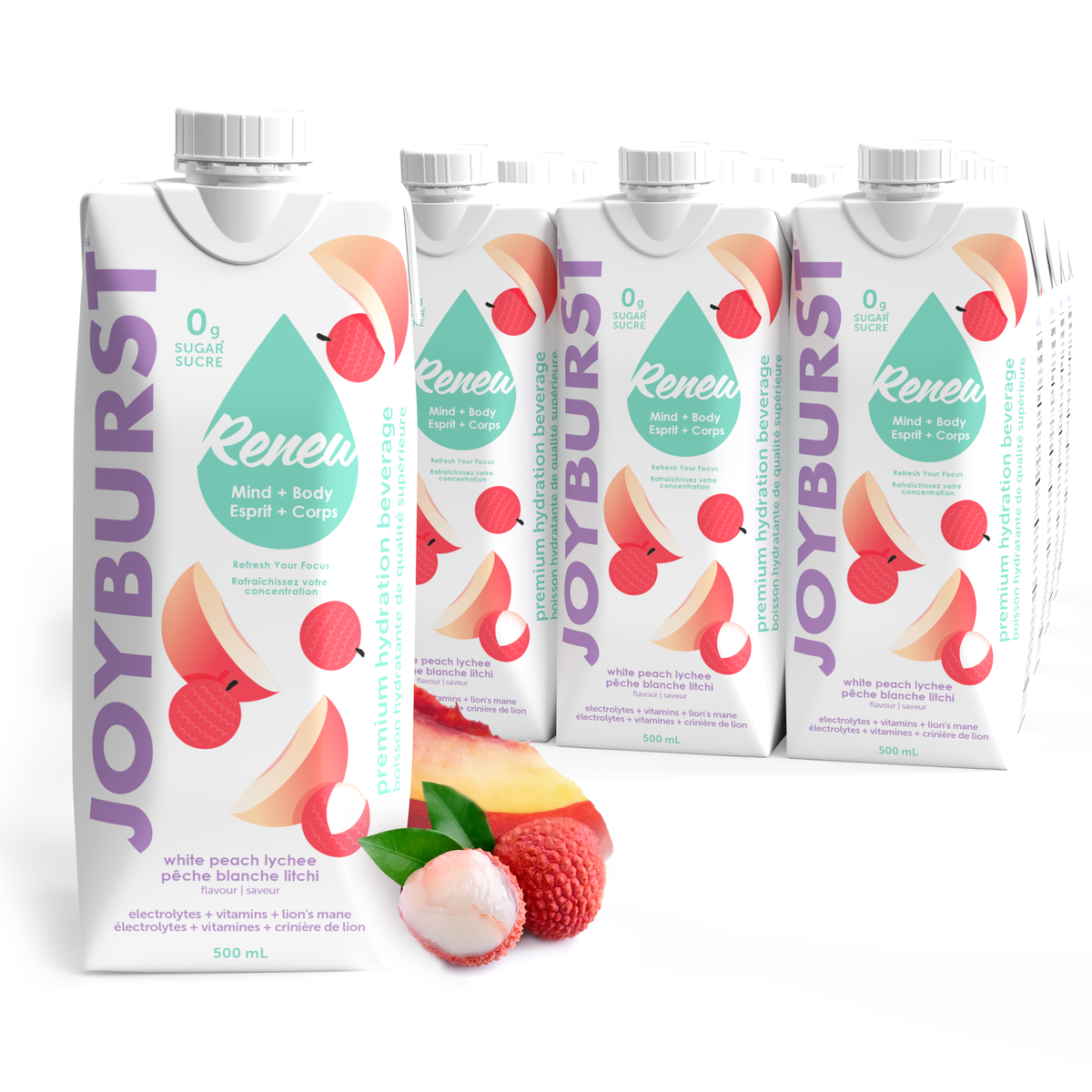 Joyburst Renew Hydration White Peach Lychee - 12pk