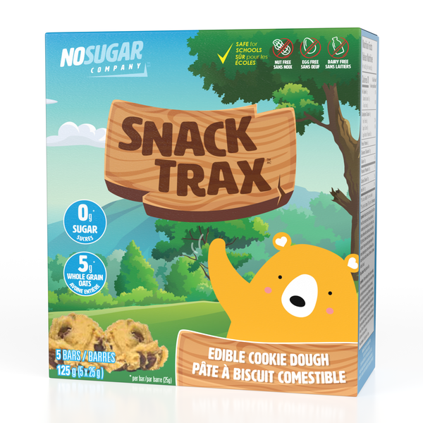 No Sugar Snack Trax Edible Cookie Dough 5 Bars No Sugar Company