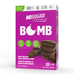 No Sugar Keto Bomb Dark Chocolate Fudge Brownie - 10 Bombs