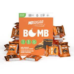 No Sugar Keto Bomb Dark Chocolate Peanut Butter - 30 Bombs, 17g (0.60oz) per Bomb